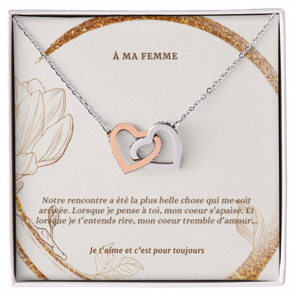 Infinito • Declaración de collar de doble corazón