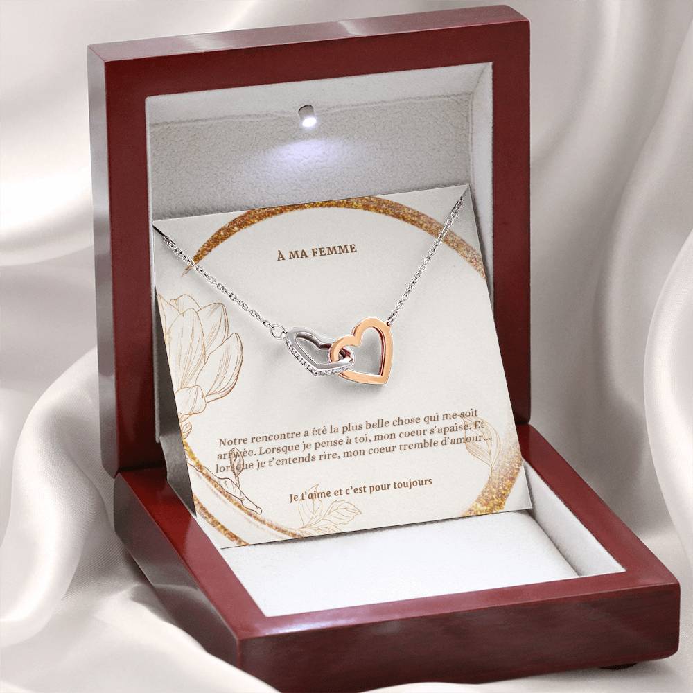 Infinito • Declaración de collar de doble corazón