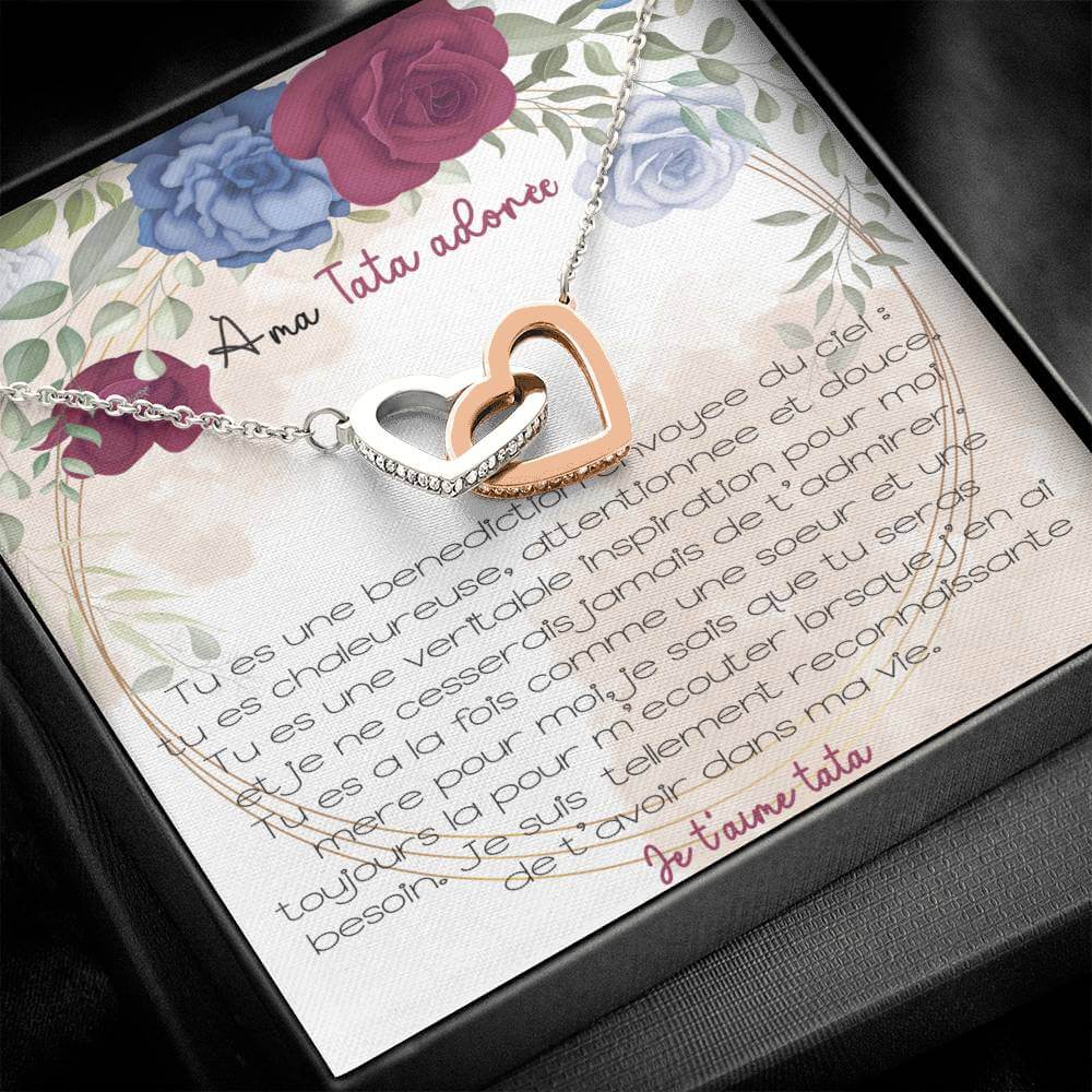 TATAMOUR • Collier pour ma tata adorée Double Cœur