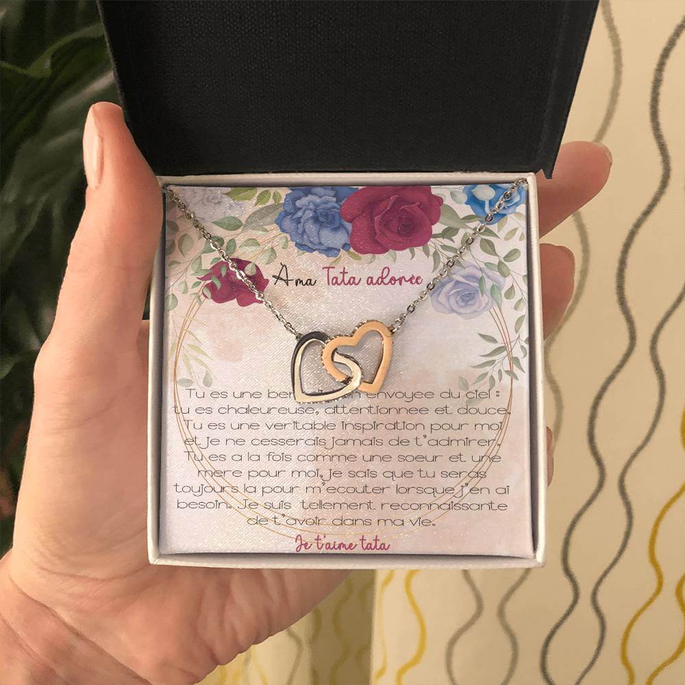 TATAMOUR • Collier pour ma tata adorée Double Cœur