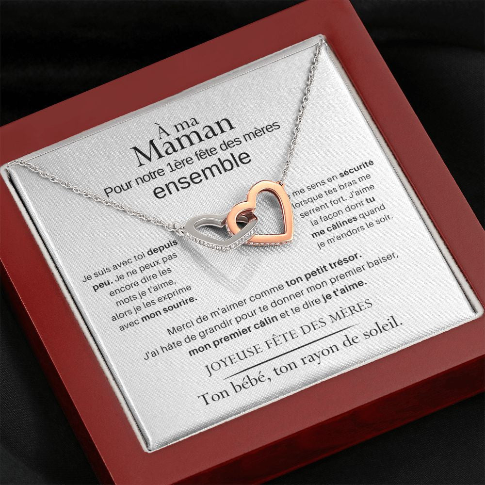 LOVYOUMOM • Collier de la fête des mères Double Cœur - Lehnaa
