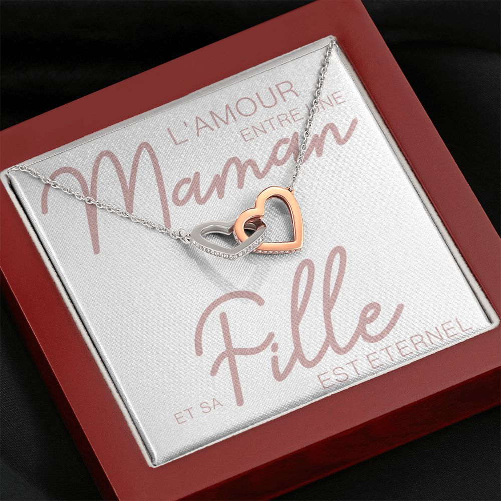 LOVYOUMOM • Collier de la fête des mères Double Cœur - Lehnaa