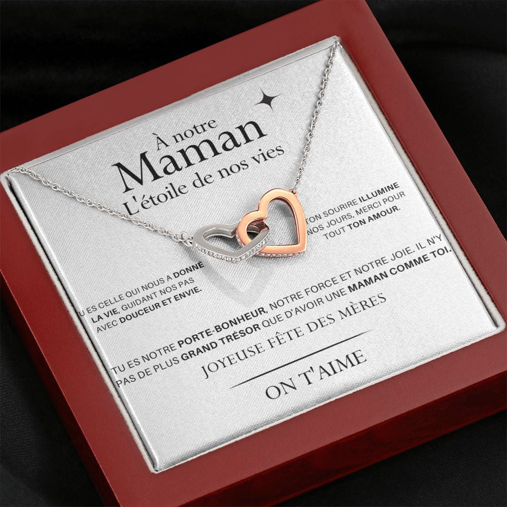 LOVYOUMOM • Collier de la fête des mères Double Cœur - Lehnaa