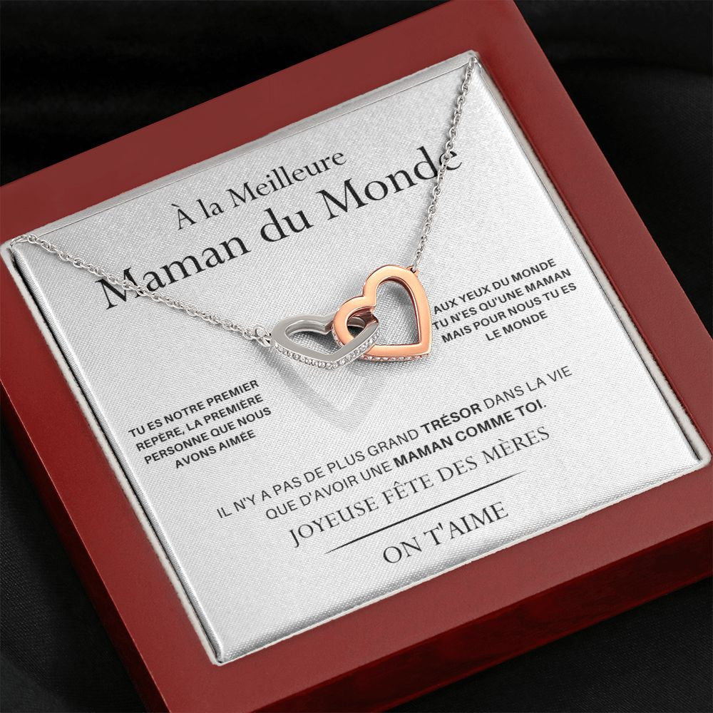 LOVYOUMOM • Collier de la fête des mères Double Cœur - Lehnaa