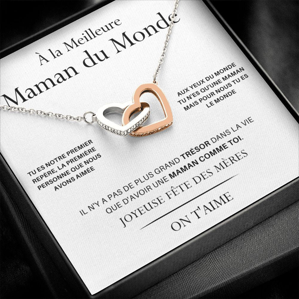 LOVYOUMOM • Collier de la fête des mères Double Cœur - Lehnaa