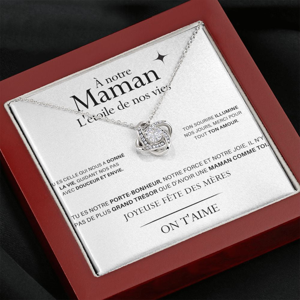 LOVYOUMOM • Collier de la fête des mères Noeud d'Amour - Lehnaa