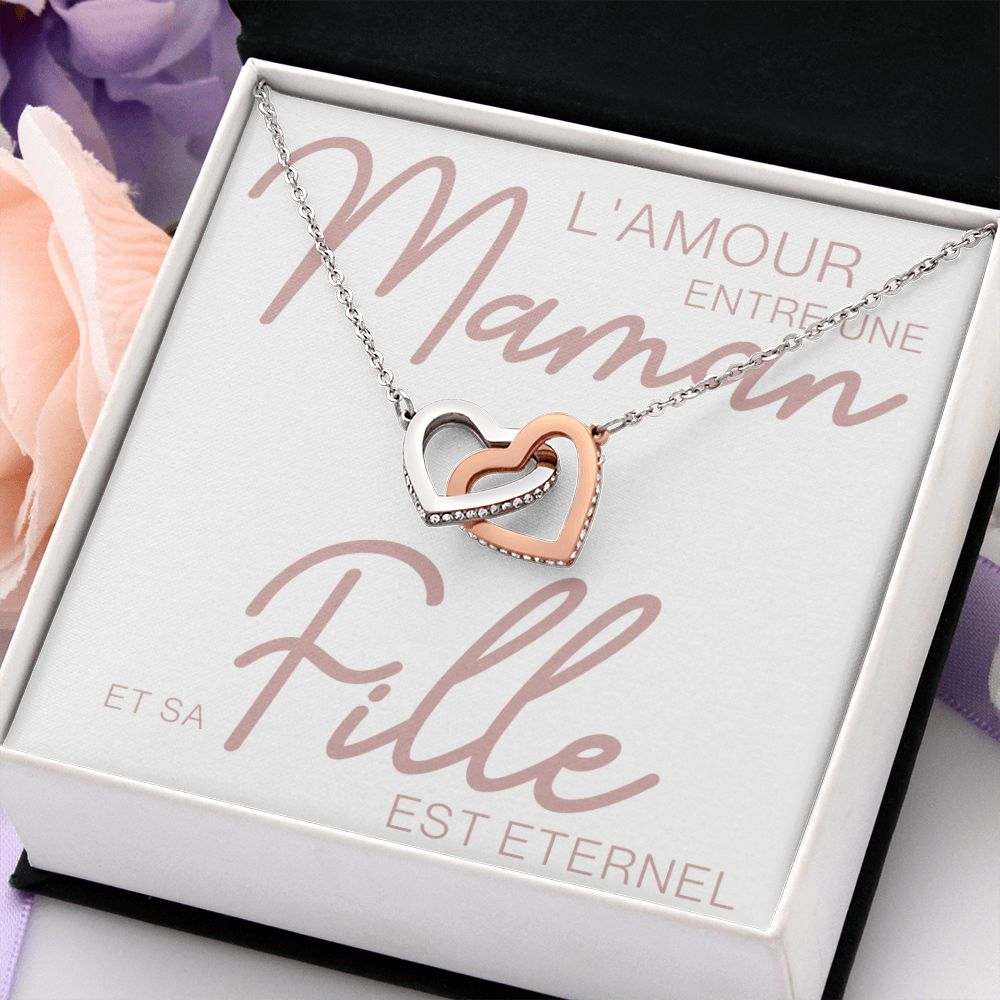 LOVYOUMOM • Collier de la fête des mères Double Cœur - Lehnaa