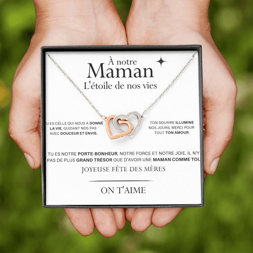 LOVYOUMOM • Collier de la fête des mères Double Cœur - Lehnaa