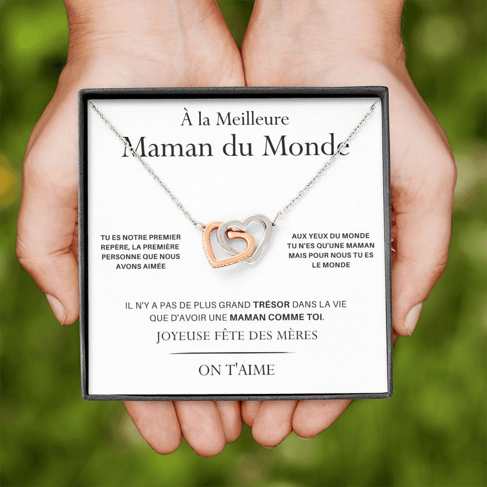 LOVYOUMOM • Collier de la fête des mères Double Cœur - Lehnaa