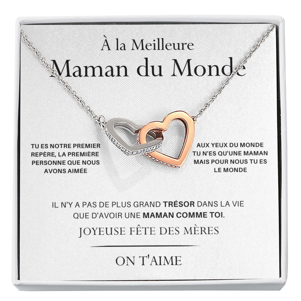 LOVYOUMOM • Collier de la fête des mères Double Cœur - Lehnaa