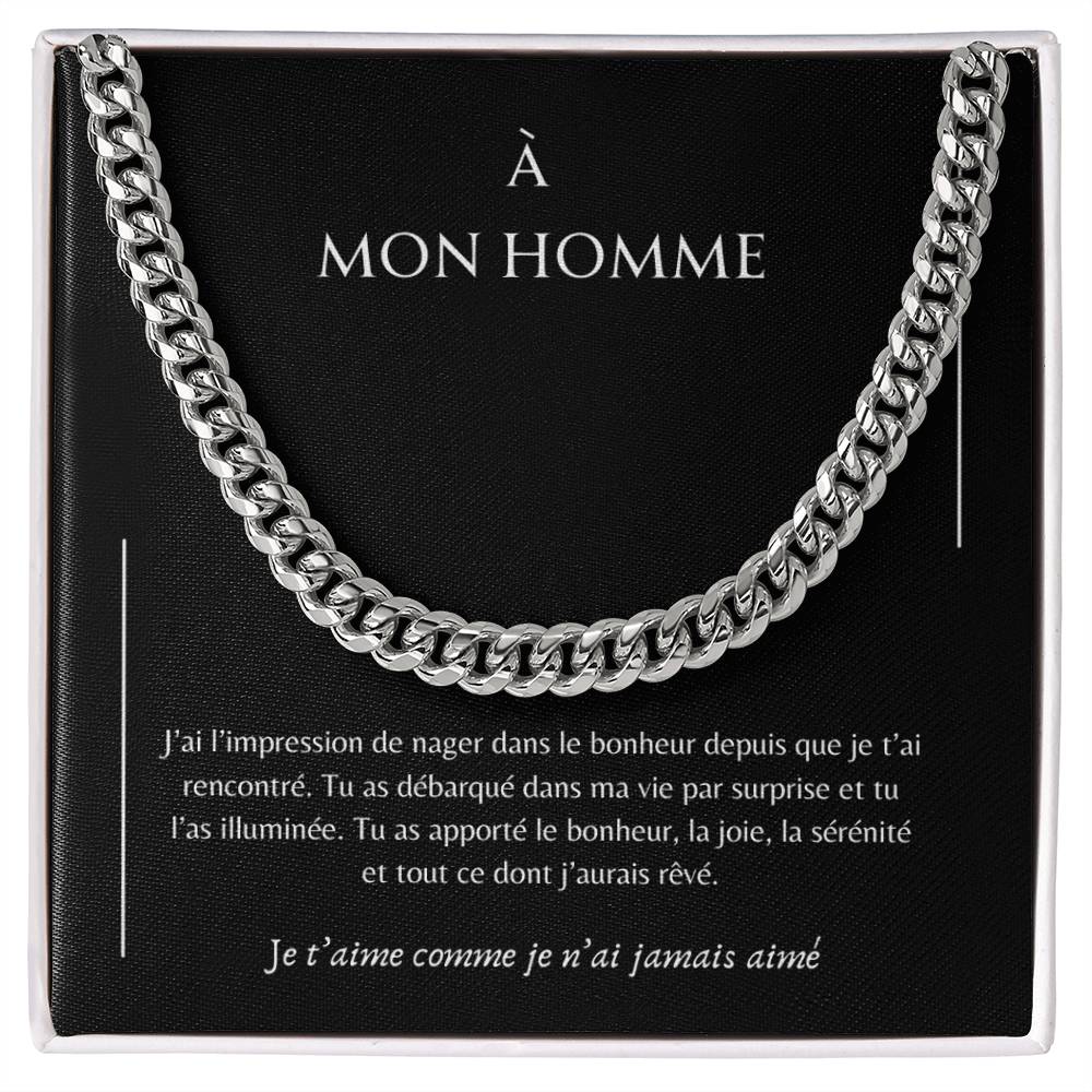 Chaine déclaration d'amour pour un homme Infinity À mon homme
