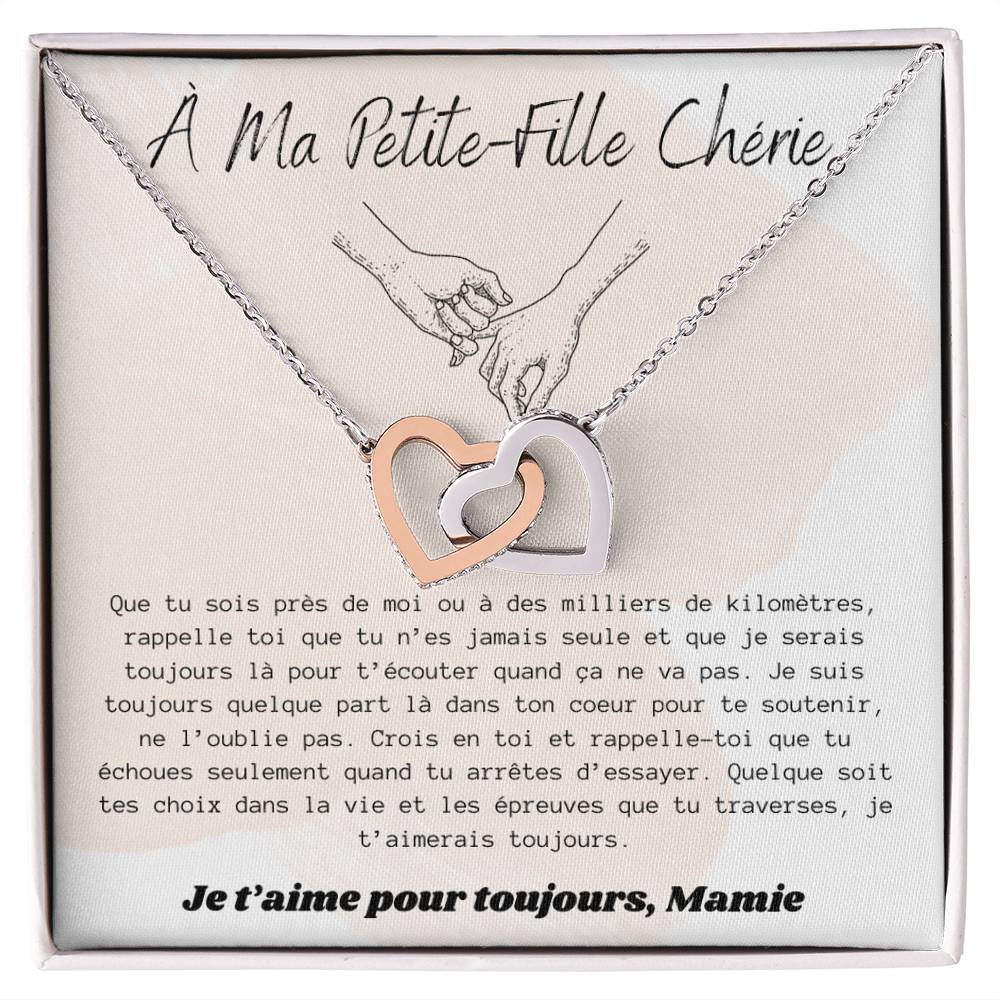 PRECIOUS • Necklace To My Granddaughter Double Heart