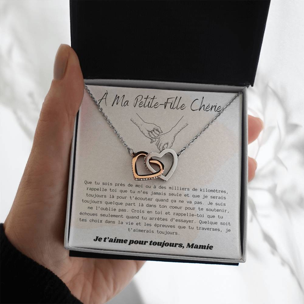 PRECIOUS • Necklace To My Granddaughter Double Heart