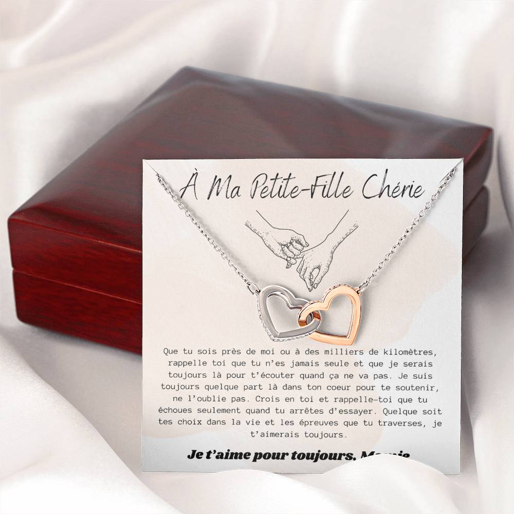 PRECIOUS • Necklace To My Granddaughter Double Heart