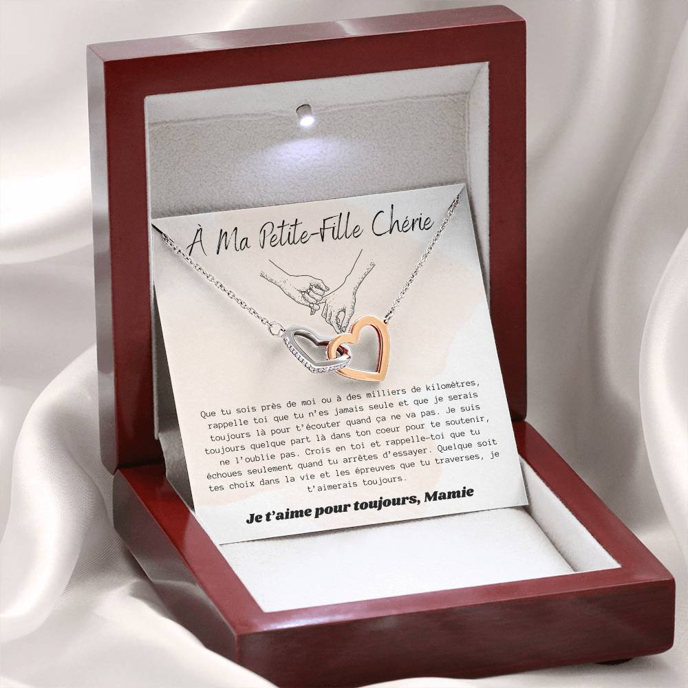 PRECIOUS • Necklace To My Granddaughter Double Heart