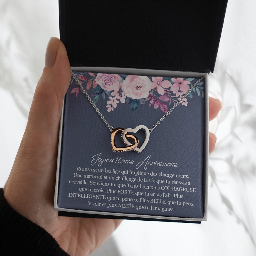 ANNIMERVEILLE • Collier 16ème Anniversaire Double Cœur - Lehnaa