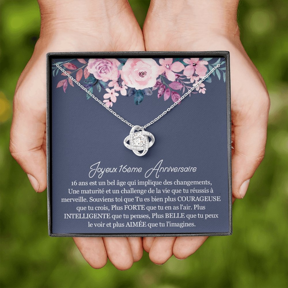 ANNIMERVEILLE • Collier 16ème Anniversaire Noeud d'Amour - Lehnaa
