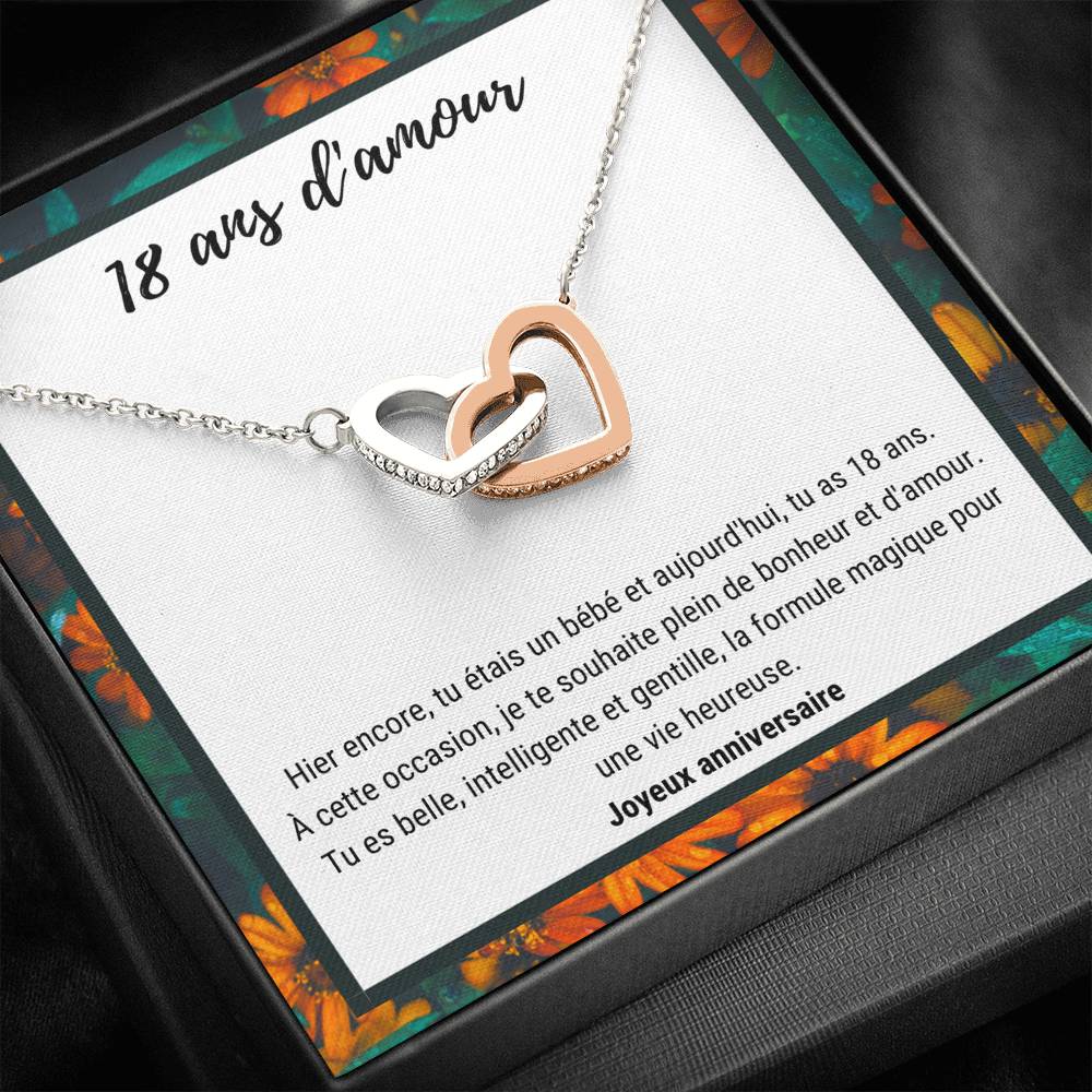 ANNIMERVEILLE • COLLIER 18ÈME ANNIVERSAIRE Double Cœur - Lehnaa
