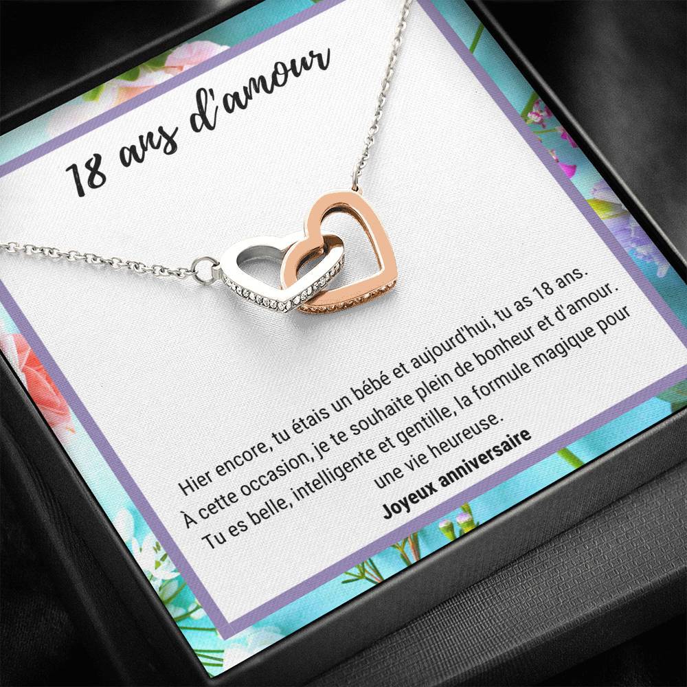 ANNIMERVEILLE • COLLIER 18ÈME ANNIVERSAIRE Double Cœur - Lehnaa