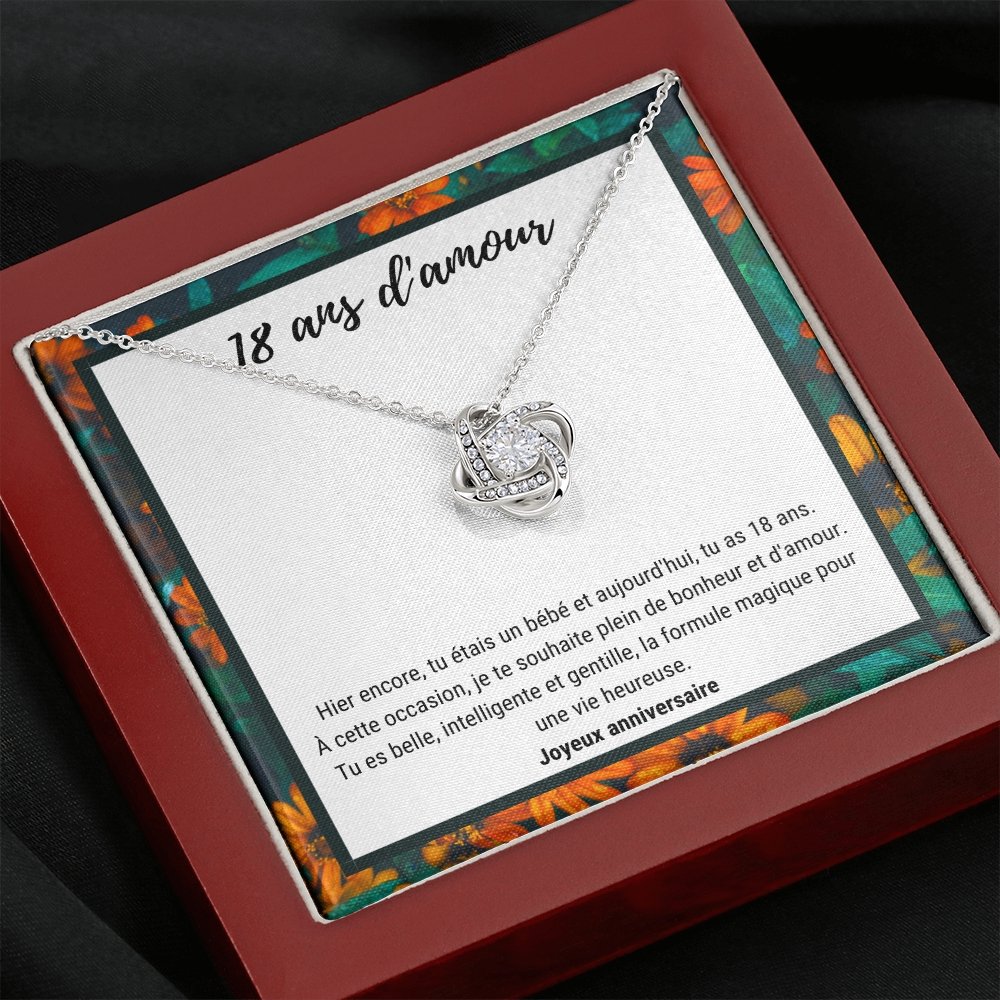 ANNIMERVEILLE • COLLIER 18ÈME ANNIVERSAIRE Noeud d'Amour - Lehnaa