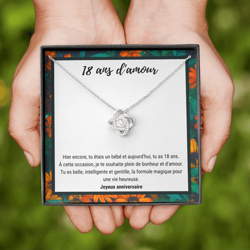 ANNIMERVEILLE • COLLIER 18ÈME ANNIVERSAIRE Noeud d'Amour - Lehnaa