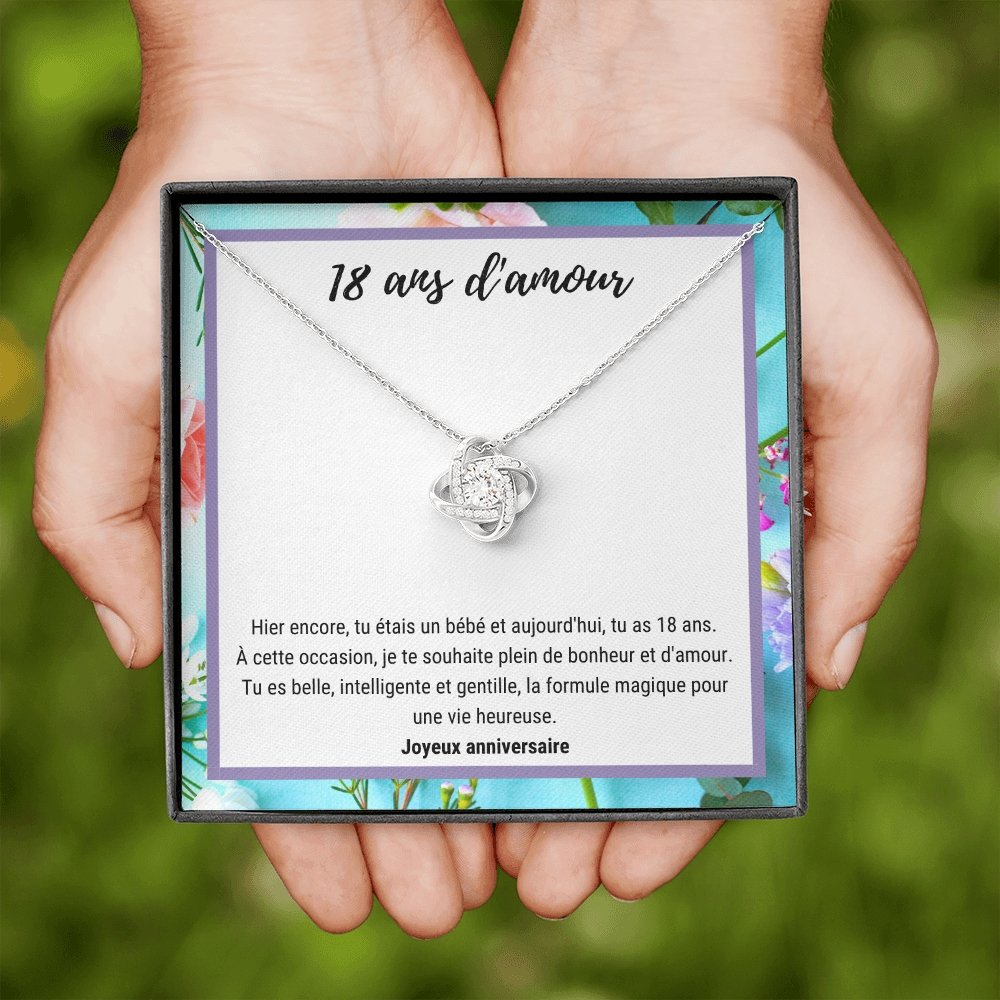 ANNIMERVEILLE • COLLIER 18ÈME ANNIVERSAIRE Noeud d'Amour - Lehnaa