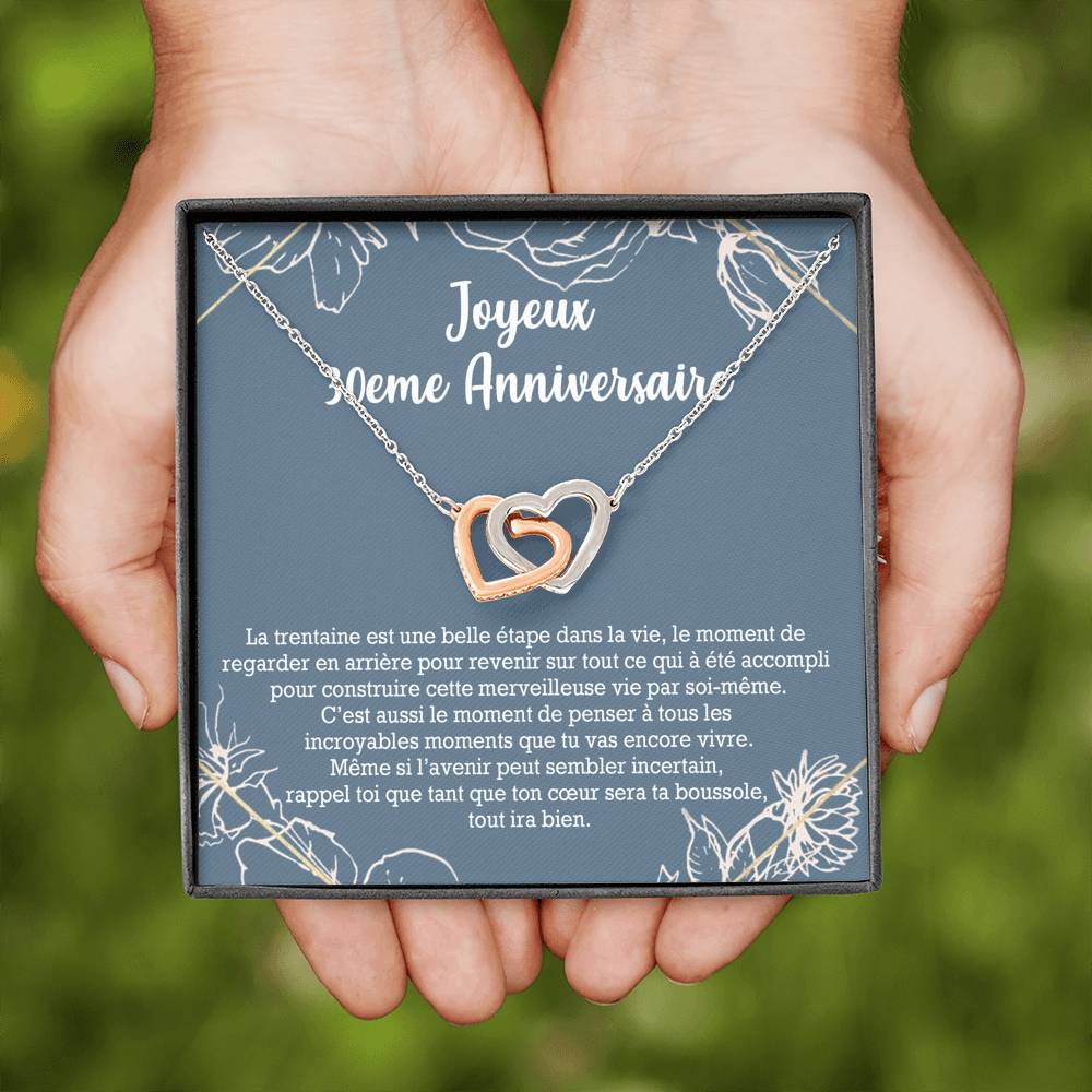 ANNIMERVEILLE • Collier 30ème Anniversaire Double Cœur - Lehnaa