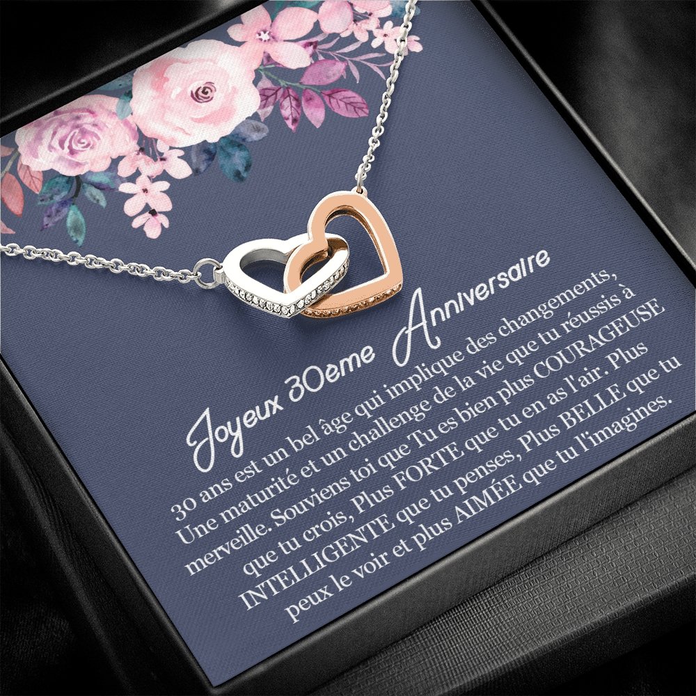 ANNIMERVEILLE • Collier 30ème Anniversaire Double Cœur - Lehnaa