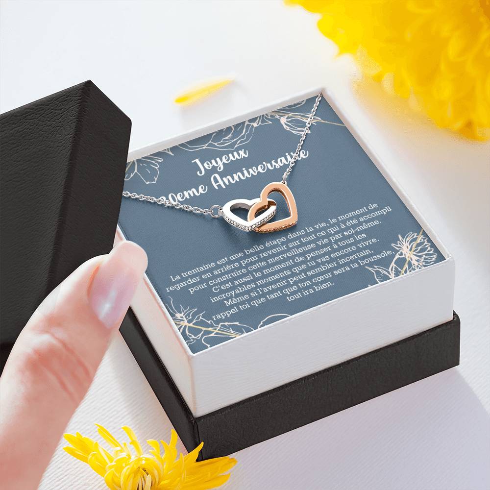 ANNIMERVEILLE • Collier 30ème Anniversaire Double Cœur - Lehnaa