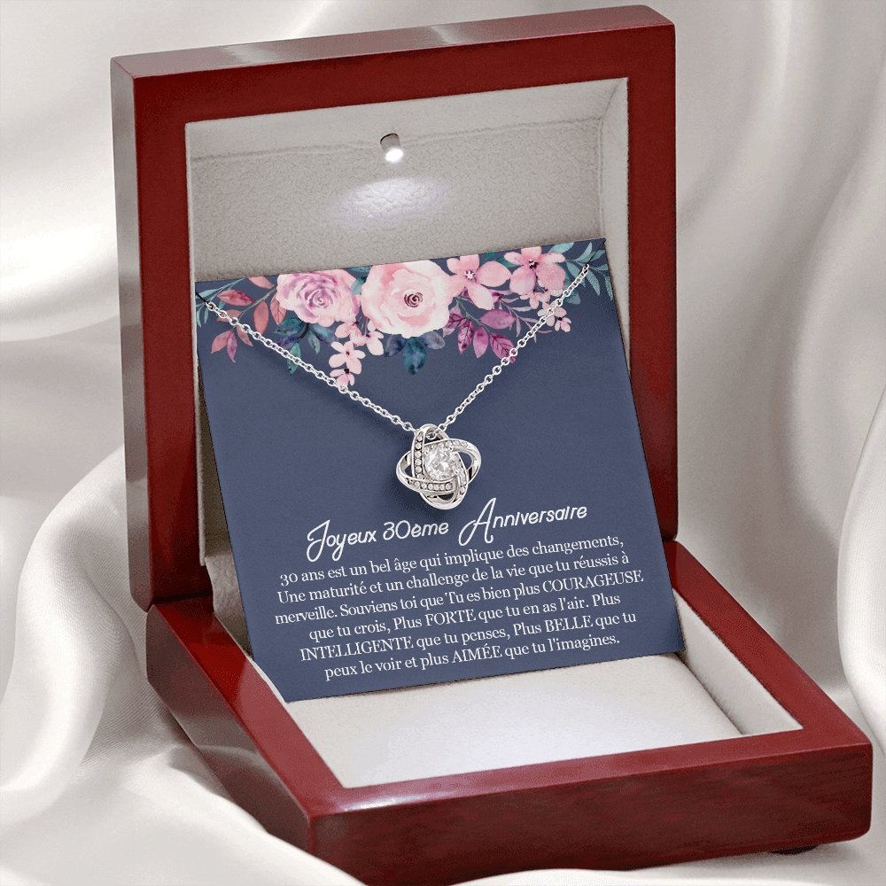 ANNIMERVEILLE • Collier 30ème Anniversaire Noeud d'Amour - Lehnaa