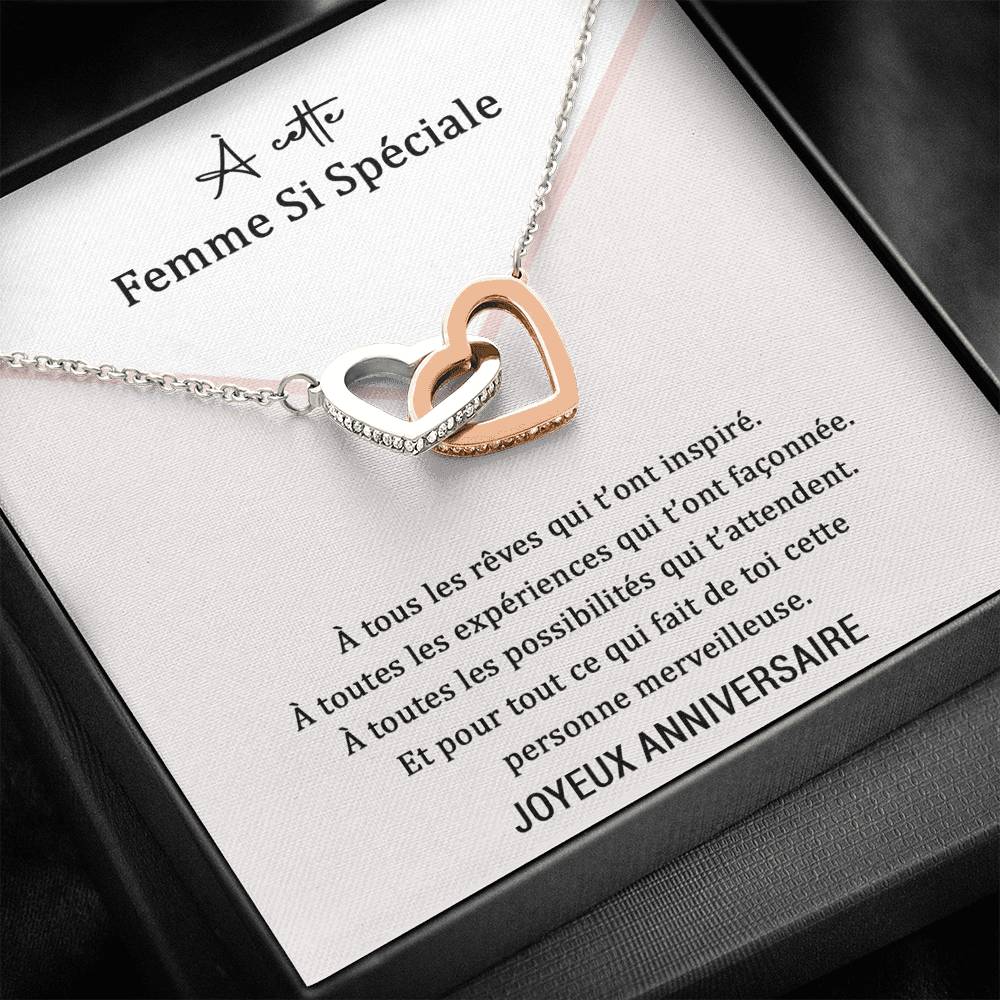 ANNIMERVEILLE • Collier Anniversaire Amour Double Cœur - Lehnaa