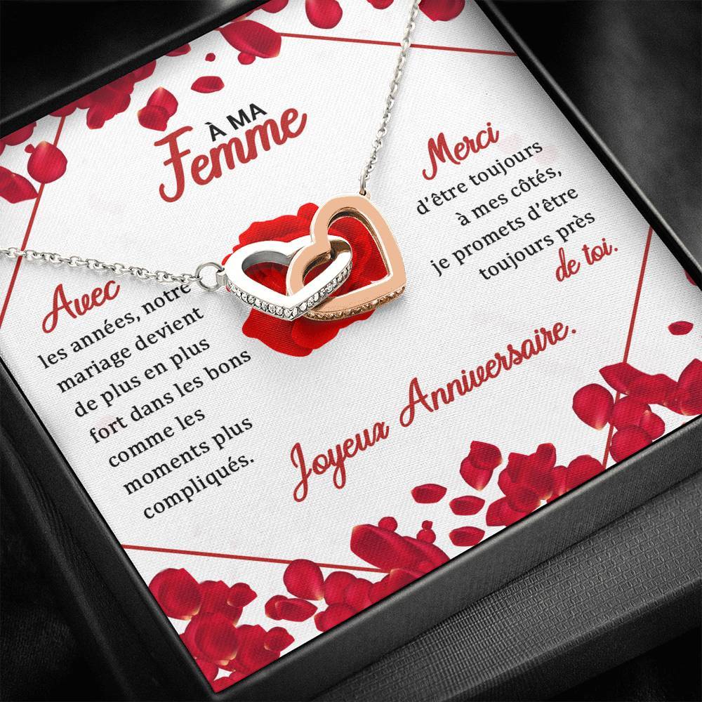 ANNIMERVEILLE • Collier Anniversaire Amour Double Cœur - Lehnaa