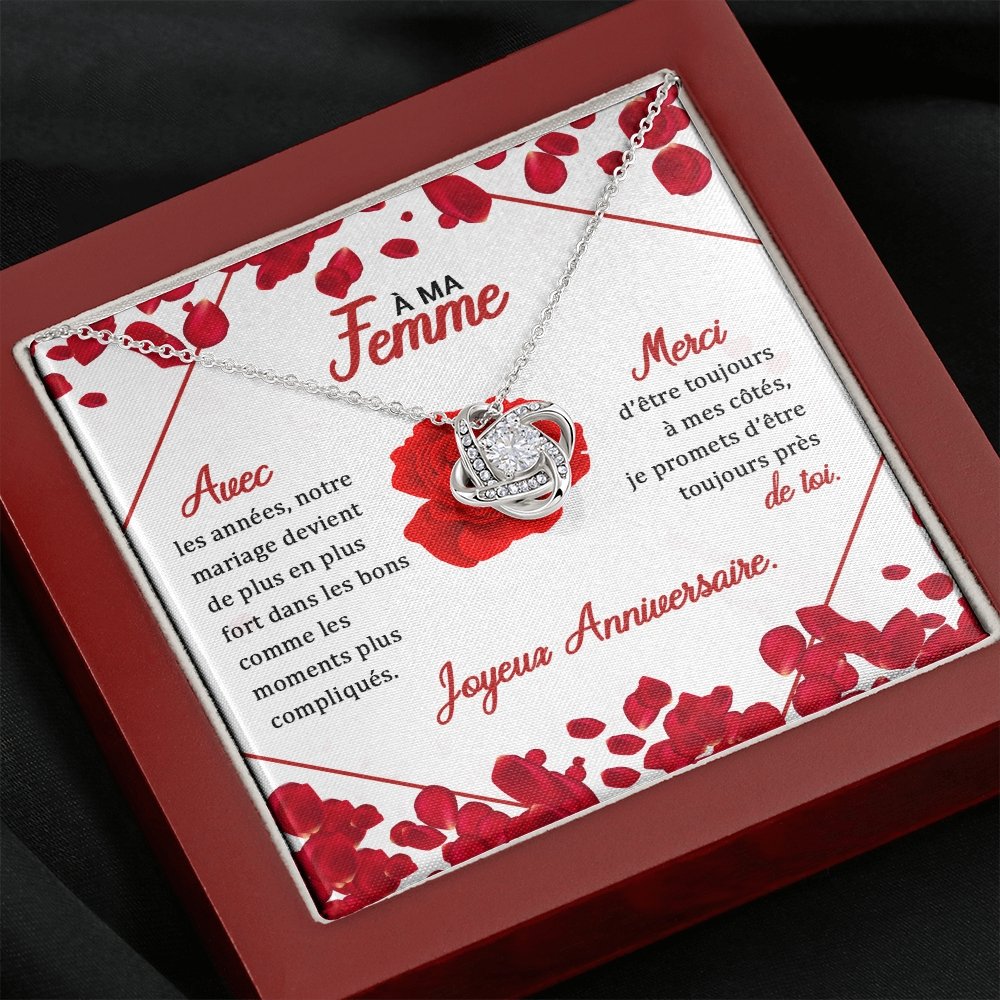 ANNIMERVEILLE • Collier Anniversaire Amour Noeud d'Amour - Lehnaa