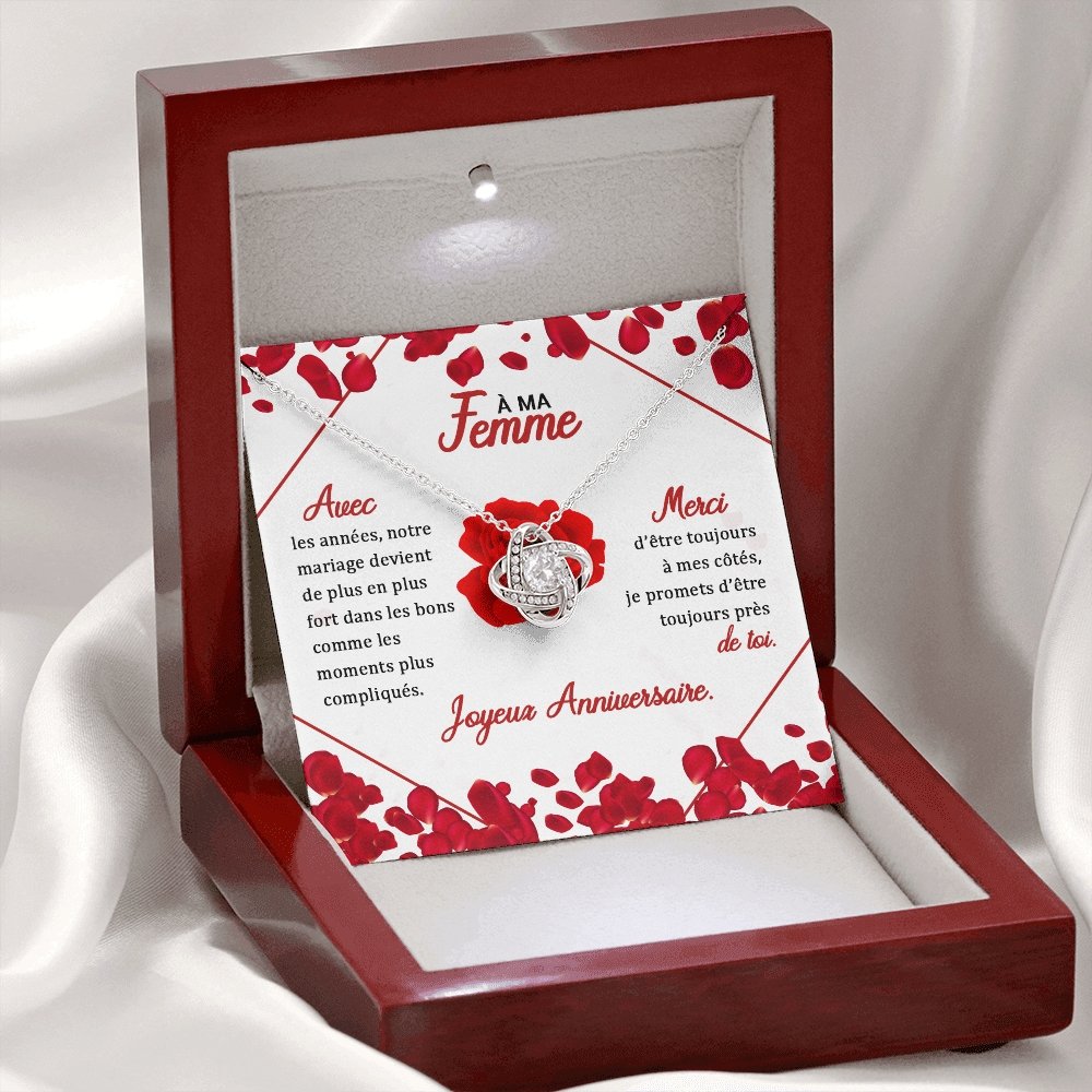ANNIMERVEILLE • Collier Anniversaire Amour Noeud d'Amour - Lehnaa