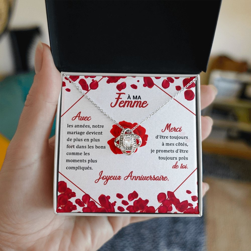 ANNIMERVEILLE • Collier Anniversaire Amour Noeud d'Amour - Lehnaa
