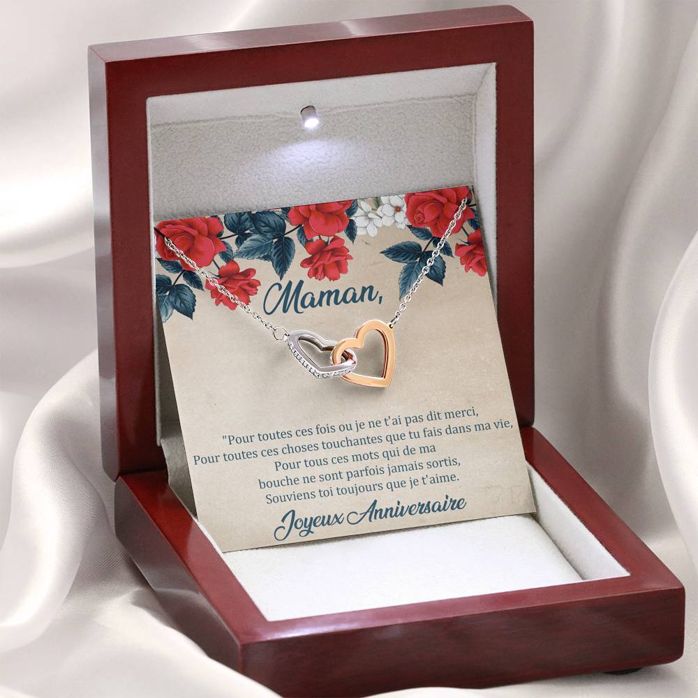 ANNIMERVEILLE • Collier Anniversaire Maman • Meilleure maman du monde Double Cœur - Lehnaa