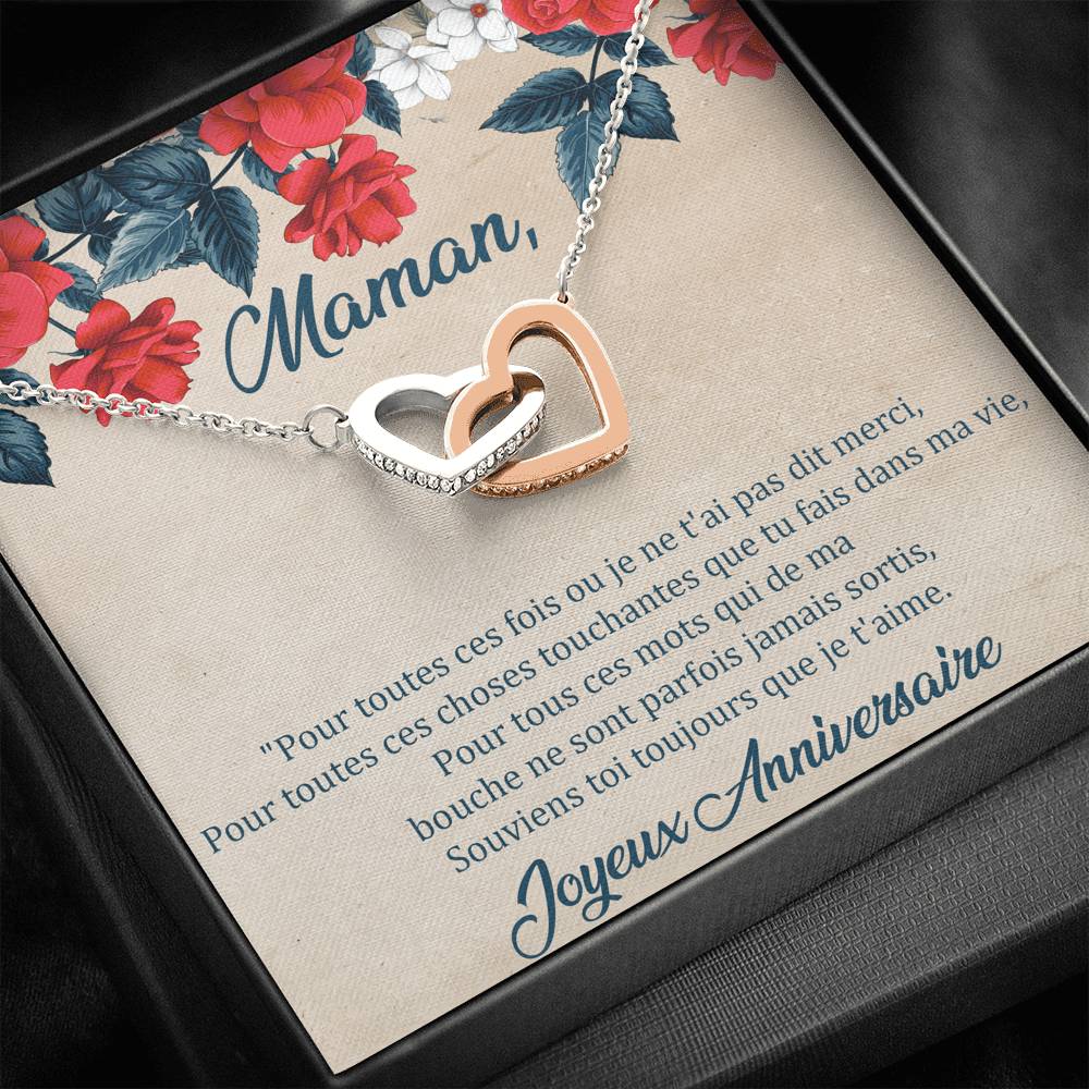 ANNIMERVEILLE • Collier Anniversaire Maman • Meilleure maman du monde Double Cœur - Lehnaa