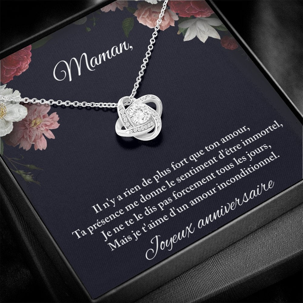 ANNIMERVEILLE • COLLIER ANNIVERSAIRE MAMAN Noeud d'Amour - Lehnaa