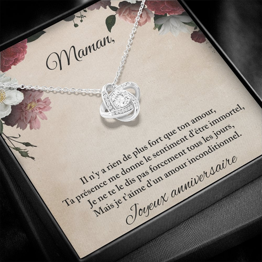 ANNIMERVEILLE • COLLIER ANNIVERSAIRE MAMAN Noeud d'Amour - Lehnaa