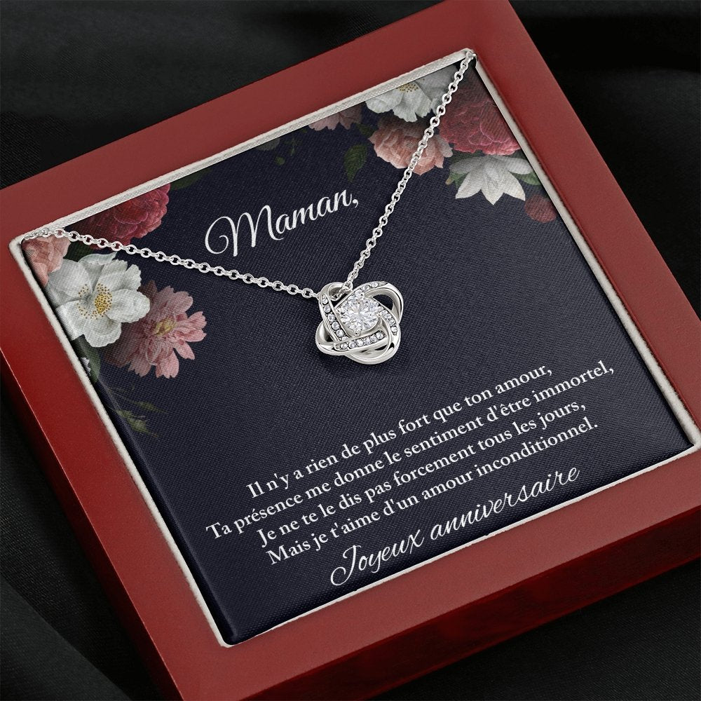 ANNIMERVEILLE • COLLIER ANNIVERSAIRE MAMAN Noeud d'Amour - Lehnaa