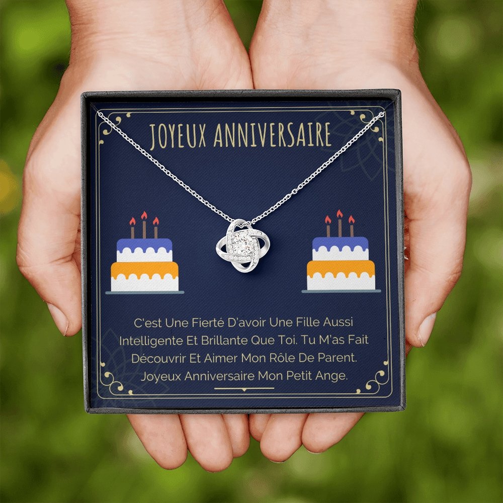 ANNIMERVEILLE • Collier Joyeux Anniversaire Noeud d'Amour - Lehnaa