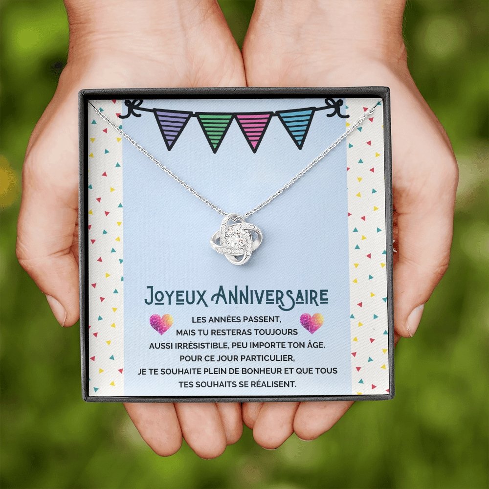 ANNIMERVEILLE • Collier Joyeux Anniversaire Noeud d'Amour - Lehnaa