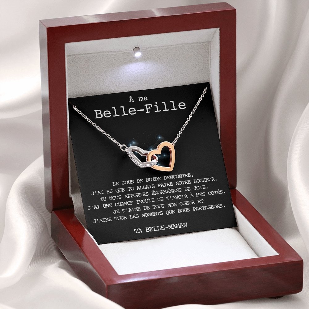 BELLA • Collier Belle-Fille Double Cœur - Lehnaa