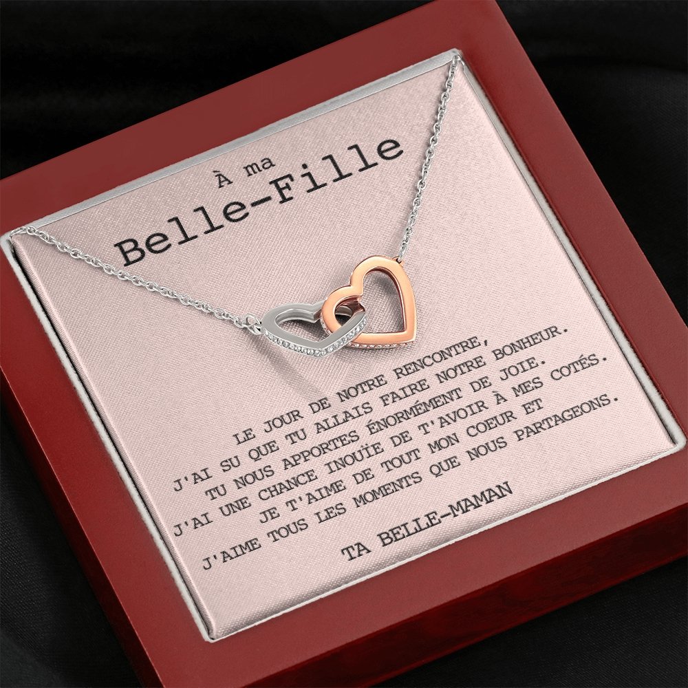 BELLA • Collier Belle-Fille Double Cœur - Lehnaa