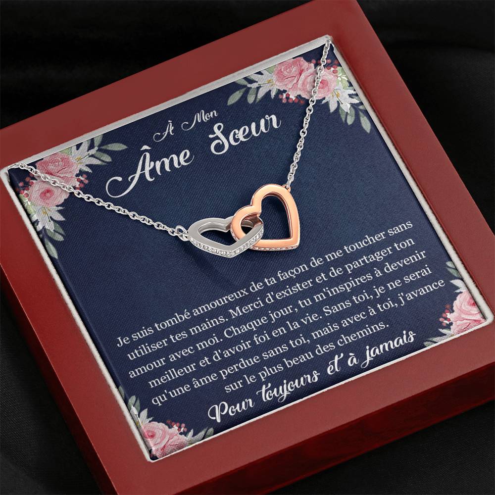 ETERNITY • Collier Ame SŒUR Double Cœur - Lehnaa