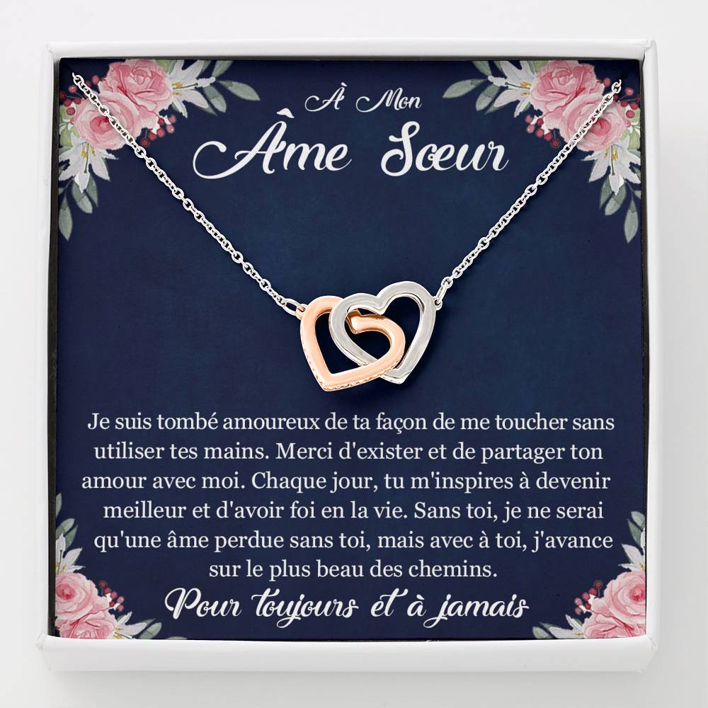 ETERNITY • Collier Ame SŒUR Double Cœur - Lehnaa