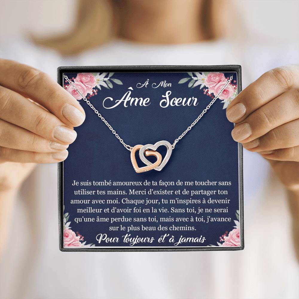 ETERNITY • Collier Ame SŒUR Double Cœur - Lehnaa