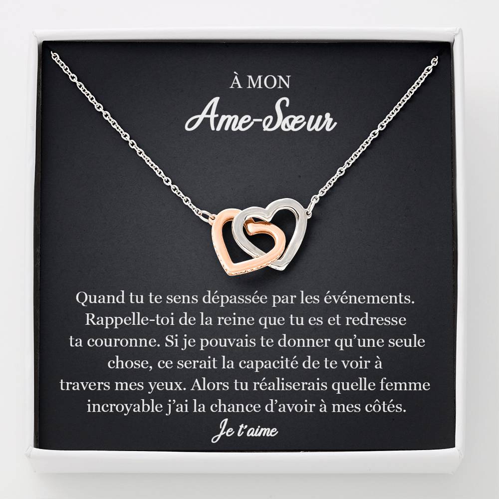 ETERNITY • Collier Ame SŒUR Double Cœur - Lehnaa