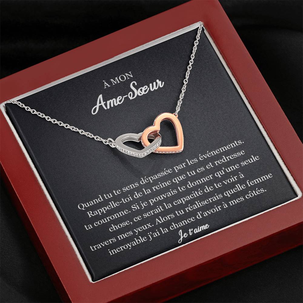 ETERNITY • Collier Ame SŒUR Double Cœur - Lehnaa