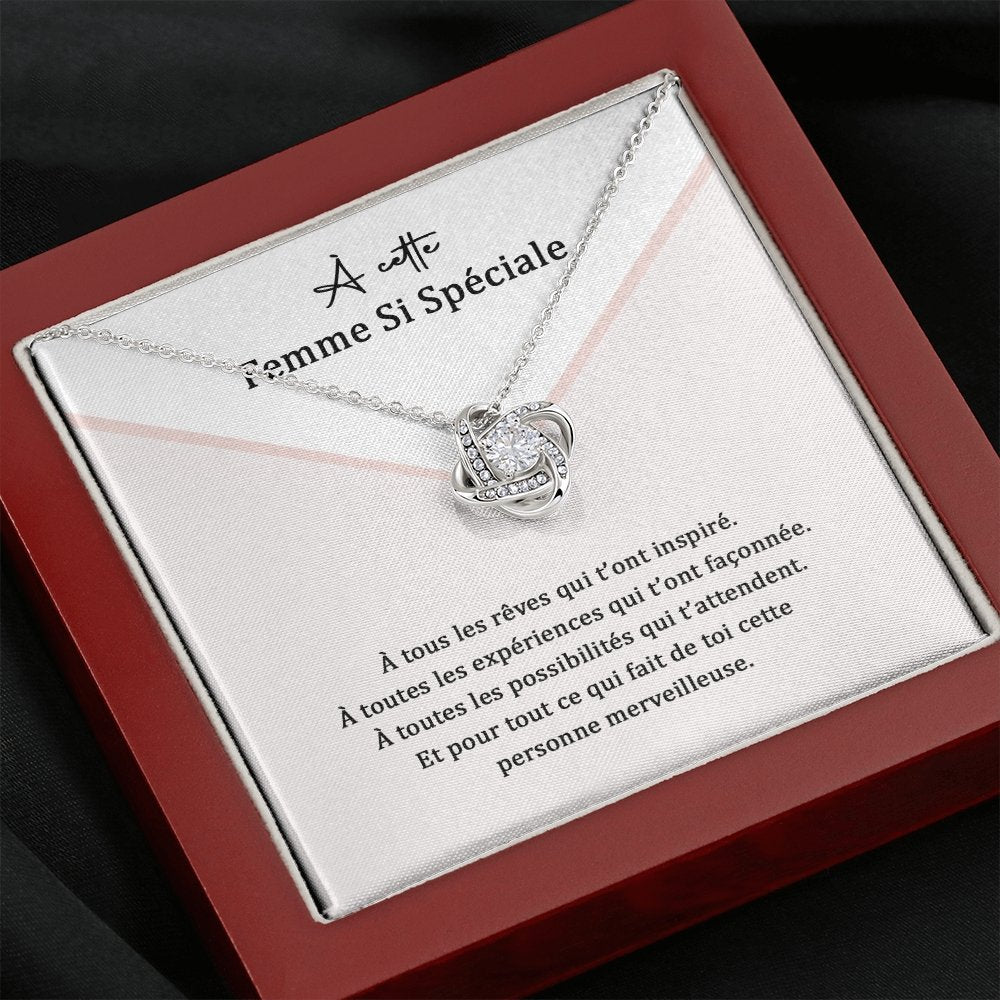 ETERNITY • Collier Femme Speciale Noeud d'Amour - Lehnaa